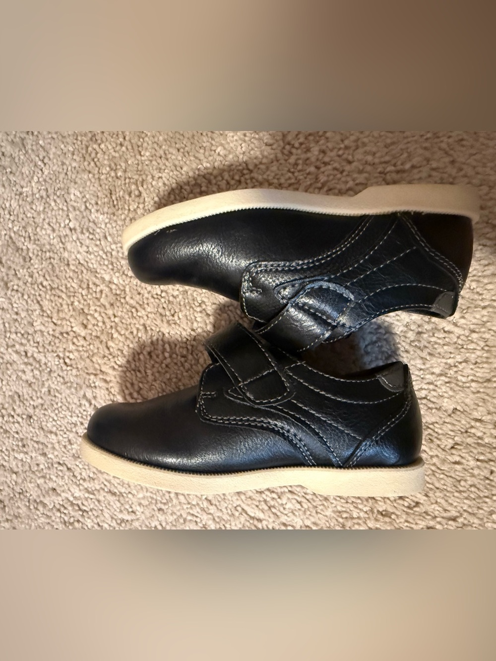 jumping beans Black Dress Shoes with Cream Sole